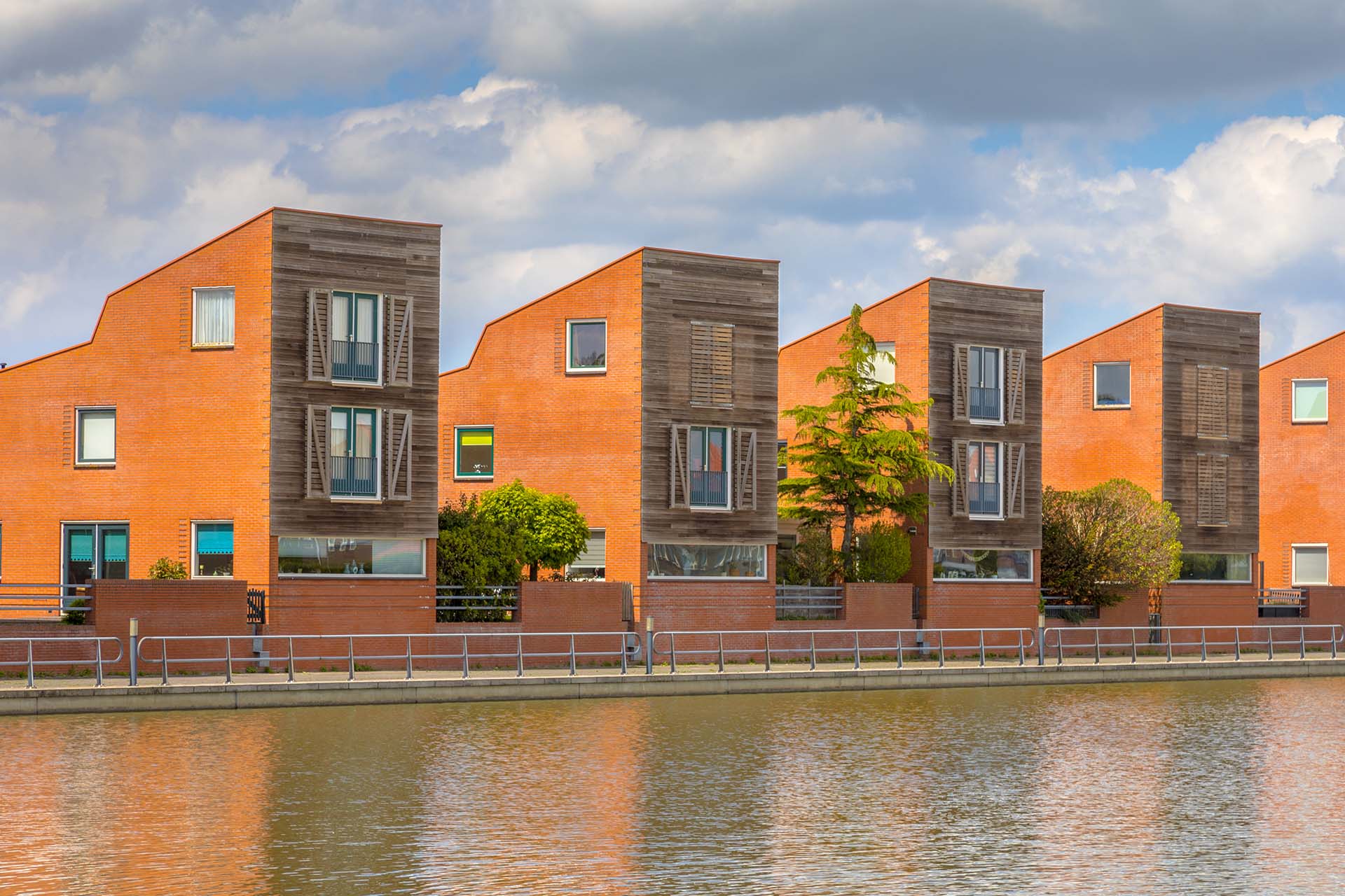 Modern family house water